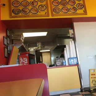 the interior of the restaurant