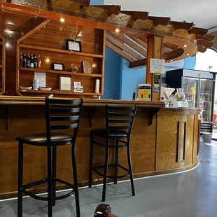 The bar area