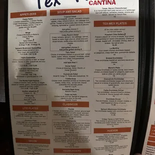 the menu