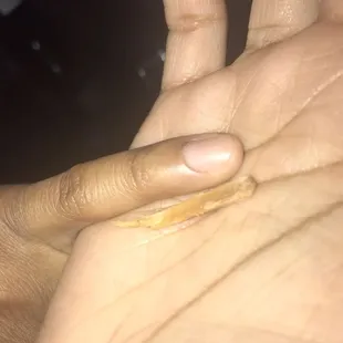 a person&apos;s hand with a finger on it