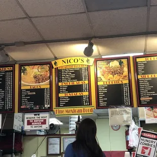 Updated menu pricing for Nico&apos;s Taco shop