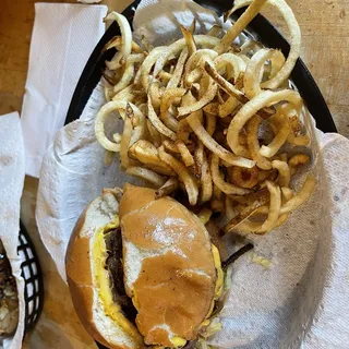 Burger Fry's and Drink