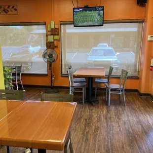 a view of the dining area