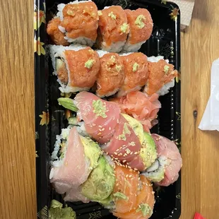 Rainbow + double tuna. Pretty good!