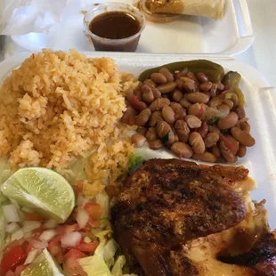 Combo #4 Quarter Chicken Dinner Plate