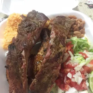 #6, rib and chicken combo $11 (and really good)