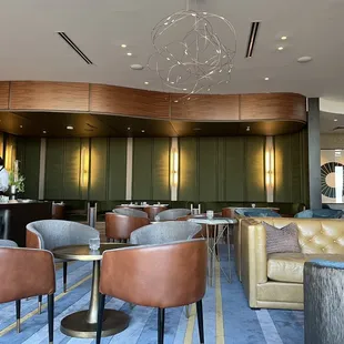 Seating in part of the restaurant