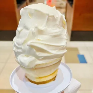 a cone of ice cream
