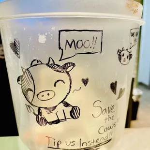 a pig in a cup