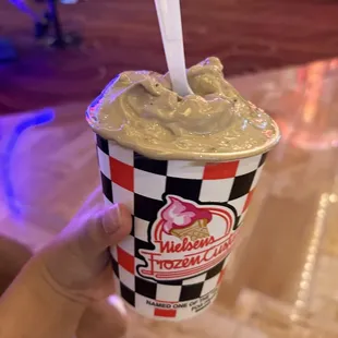 Chocolate custard concrete with Oreos