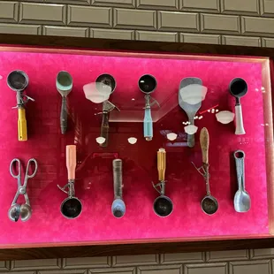 Collection of different ice creams scoops.