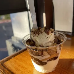 ice cream and chocolate