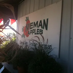 a sign on the side of a building