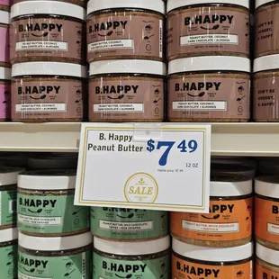 I love B Happy peanut butter. It is a local item.