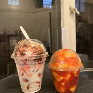 Fresas con crema &amp; mini mangonada