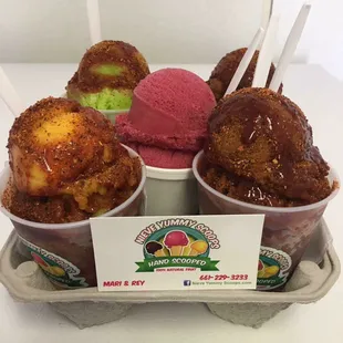 Our Famous Chamoyadas all Made with 100% Fruit and no Artificial Flavors