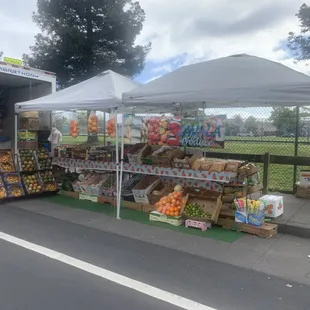 a fruit and vegetable stand