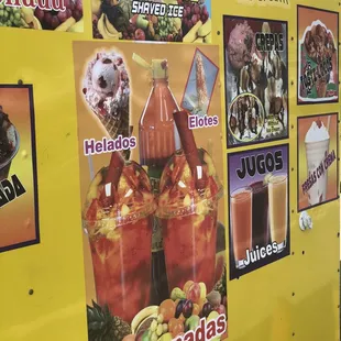 Pics of menu on side