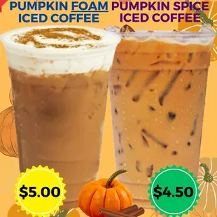 Fall Seasonal Pumpkin Spice Drinks