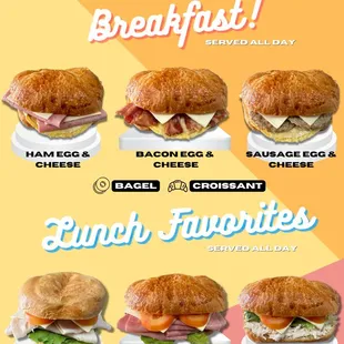 Popular combinations of Sandwiches!