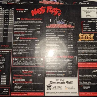 the menu