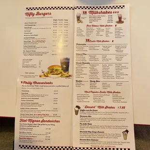 the menu