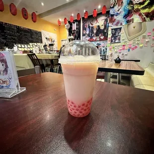 Strawberry Boba Tea