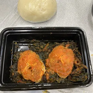 Swallow and Efo Riro Stew