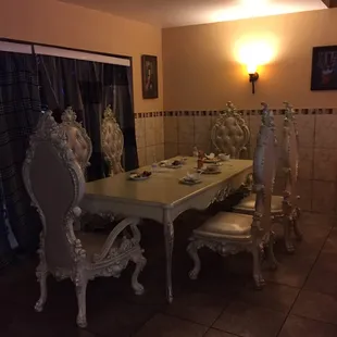 The grand dining table.