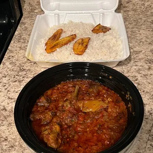 Ofada Stew Combo