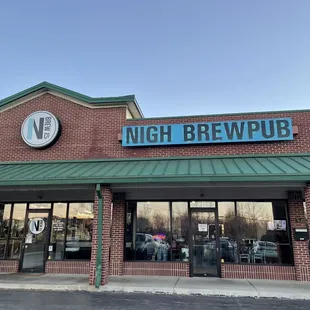 the front of the building