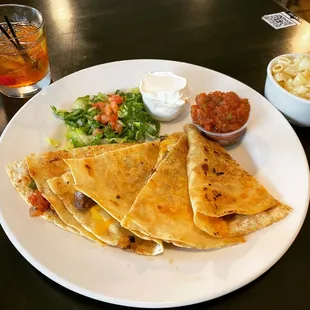 Steak Quesadilla + Mac