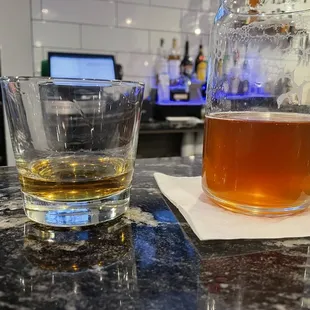 Beer and bourbon
