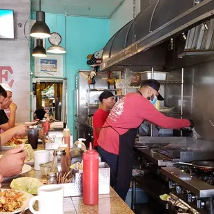 Sit at the counter or outside at this old school and cozy breakfast joint.