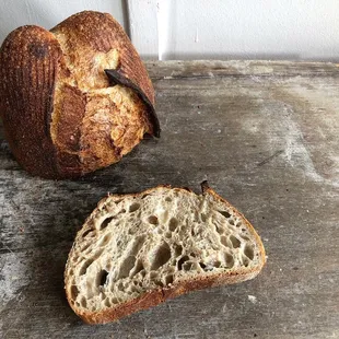 a loaf of bread on a cutting board