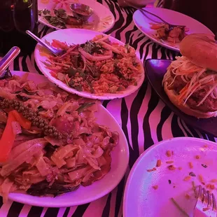 Nam Khao Tod (must have), Pastrami Pad Kee Mao, World-Famous Fried Chicken Sandwich.