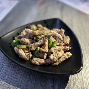 a plate of food on a table