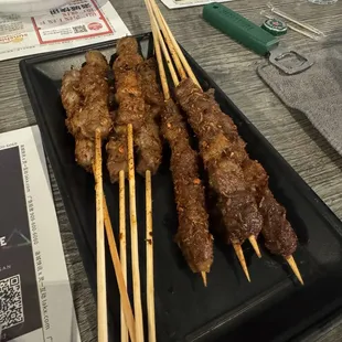 Lamb and beef skewer