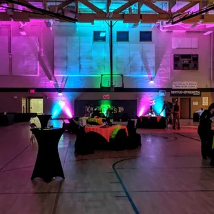 Got to love an 80's theme party. Lighting from a school fundraiser - Fall 2019