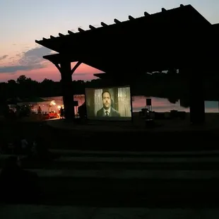 Movie Night - Norton Commons  This is an 18.5' screen...Rear projected with a high lumen HD Projector. Fun community idea!!