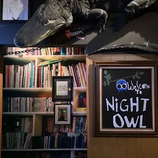 an alligator on the wall