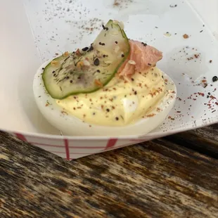 Deviled eggs with salmon...oh my gawwww