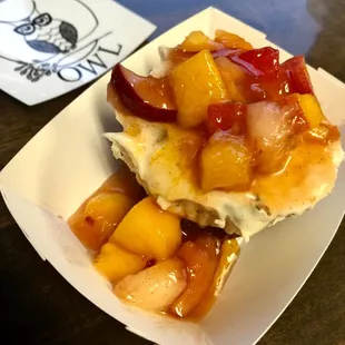 a plate of food on a table