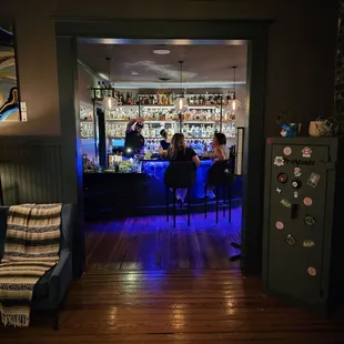 inside looking at bar