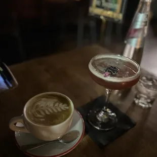 Cappuccino &amp; Forbidden Fruit cocktail