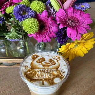 Honey Oat Latte with Vanilla Cold Foam! must try