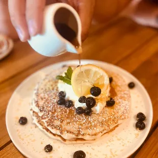Lemon Blueberry Hot Cakes