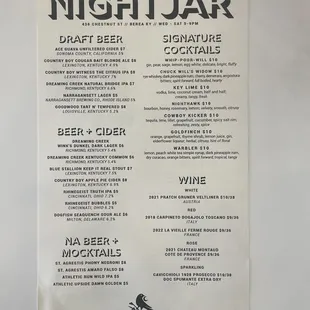 Menu Side 2 www.nightjarberea.com