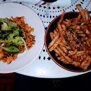 Wild Rice Pilaf and the Poutine