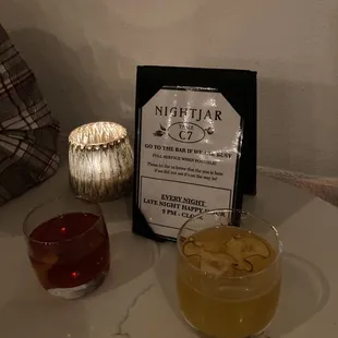 Left, sazarac; right, butlers consort!